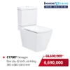 Bồn cầu 02 khối COTTO C17087-Tetragon