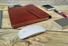 Bao da thật handmade TONI  màu tím than cho Macbook , Suface pro 4, 5