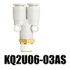 Đầu nối khí KQ2U06-03AS, Đầu nối khí KQ2U08-03AS, đầu nối chữ Y có ren KQ2U