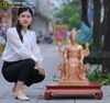Tượng Hùng Vương ngồi ngai bằng đồng đỏ cao 60cm