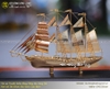 Mô hình thuyền buồm mạ vàng 24k dài 30cm