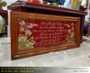 Tranh Ca Dao Cha Mẹ Dặn Con bằng đồng 1m35 x 61cm khung gỗ gõ đỏ