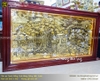 Tranh Đồng Quê bằng đồng nền xước 2m3 x 1m2 hoa văn tô màu