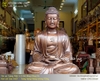 Tượng Phật A Di Đà bằng đồng đỏ màu giả cổ cao 1m07