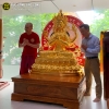 Tượng Phật Bà Quan Âm Mật Tông 4 Tay Đồng Đỏ Dát Vàng 9999 1m55