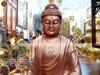 Tượng Phật Dược Sư Đồng Đỏ Màu Trầm Cổ Cao 48cm