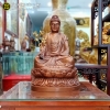 Tượng Phật Dược Sư Đồng Đỏ Màu Trầm Cổ Cao 48cm