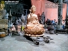 Tượng Phật Thích Ca Niêm Hoa Vi Tiếu Đồng Đỏ Cao 1m07