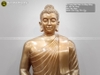 Tượng Phật Thích Ca Ngồi Đài Sen Đúc Đồng Đỏ Cao 62cm