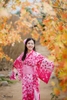 Kimono - Yukata Nữ màu hồng phấn cực yêu