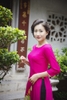 Mẫu áo dài tím đậm đà hương sắc Việt