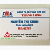Thẻ tên nhân viên nhựa 03