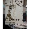 Sổ tay vintage bìa vải canvas Eiffel Paris