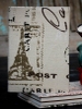 Sổ tay vintage bìa vải canvas Eiffel Paris
