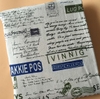 Vải canvas chữ vintage xanh (3 màu mới)