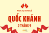 Thông báo làm việc xuyên lễ Quốc Khánh 2/9