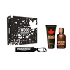 Gift Set Dsquared2 Wood for Him 3pcs (EDT 100ml + Bath - Shower Gel 100ml & Black Key Ring)