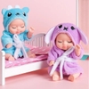 Búp Bê Em Bé Sơ Sinh Ngủ Đông 11 cm 3,5 inch Kèm Trang Phục Áo Khoát Sleeping Doll 2024