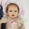 {SALE 50% CÒN 499K} Búp Bê Tái Sinh Thân Gòn Mềm Mại Mắt 3D Tóc Cắm 55 cm = 22 inch NPK Reborn Vinyl Doll PVN4472