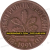 1 pfennig Đức 1950 - 2001