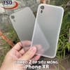 Combo 2 Ốp Lưng Trong Nhám Unibody iPhone XR Siêu Mỏng