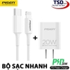 Bộ Sạc Nhanh Pisen PD 20W Cho iPhone, iPad Chính Hãng ( Combo Củ & Cáp )