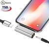 Jack Chia Cổng Lightning Sang 3.5mm 1 Ra 2 Chính Hãng Hoco LS25