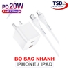 Bộ Sạc Nhanh iPhone, iPad PD 20W Hoco NC1 Chính Hãng