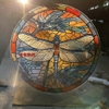 Mặt bàn tròn điêu khắc tranh 3D Coba Artglass