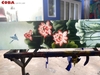 Tranh kính điêu khắc hoa sen Coba Artglass