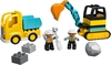 Đồ chơi LEGO Duplo 10931 - Xe tải và xe xúc của bé (LEGO 10931 Truck & Tracked Excavator)
