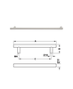 Tay nắm inox Hafele 136x35x96mm Ø12 101.20.009