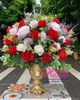 Hoa lụa - Bình hồng đa sắc