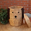 Natural water hyacinth Laundry storage basket Animal style