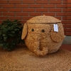 Natural water hyacinth Laundry storage basket Animal style