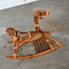 Vintage rattan rocking horse Ride On Kid Toy