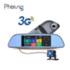 Phisung H2 Bộ nhớ 32GB + 3G Internet Car DVR + Android 5.0 Bluetooth GPS WIFI ống kính Kép gương chiếu hậu camera + Độ phân giải Full HD1080P