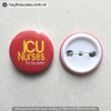 Huy hiệu nhựa ICU NURSES loại nhỏ 4,4cm