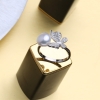 Nhẫn bạc ngọc trai thiên nhiên Cao cấp Vờn ngọc Fly Pearl(8ly) - CTJ8208