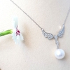 Dây chuyền mặt ngọc trai Cao cấp - Đôi cánh thiên thần - ANGEL WINGS PEARL (13ly) - Bạc S925 nạm Zirco - CTJ0506