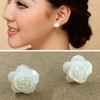 Bông hoa khuyên tai nữ điêu khắc Hoa hồng cao cấp ROSE PEARL(10ly) - CTJ6789