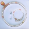 Bộ trang sức Ngọc trai nước ngọt thiên nhiên Cao cấp 2M - Chuỗi đơn tròn Mix đá mã não - Quà tặng Bà và Mẹ - NULLAN PEARL (8-9ly) - CTJ0101