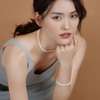 Bộ vòng cổ Ngọc trai Thiên nhiên Cao cấp 2M - Kiểu choker tết hàng - CHOK PEARL (4ly) - CTJ0213