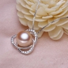 Mặt dây chuyền Ngọc trai nước ngọt Thiên nhiên Cao cấp - Hoa vô hình - INFINITY PEARL (10ly) - CTJ2610