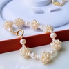 Bộ trang sức Ngọc trai nước ngọt Thiên nhiên Cao cấp 2M - ChuỗI đơn kết chùm dâu - KAITY PEARL (3-8ly) - CTJ3611