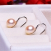 Bông tai Ngọc trai nước ngọt Thiên nhiên Cao cấp - Kiểu móc hoa - SPOOL PEARL (8ly) - CTJ4810