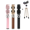 Bộ gậy tự sướng  3 Lens camera Leather Selfie Stick chính hãng