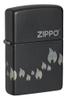 Hộp Quẹt Zippo 48980 Zippo Chrome Flames Design Black Matte Hộp Quẹt Zippo 48980 Zippo Chrome Flames Design Black Matte