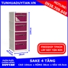 Tủ nhựa Duy Tân SAKE 4 tầng (Tím) Tủ nhựa Duy Tân SAKE 4 tầng (Tím)