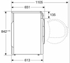 Máy sấy BOSCH WQB246C0ES serie 8 HEAT PUMP (bơm nhiệt) 9Kg